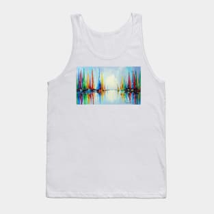 Bright sails at the pier Tank Top